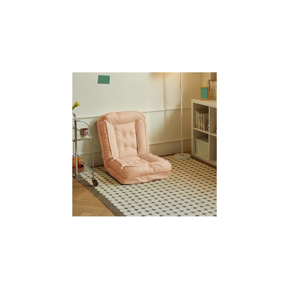 Folding Sofa Bed, Simple Lazy Chair with Multifunctional Cushion, Perfect for Bedroom, Balcony, Living Room, Leisure Room (White,23.6in)