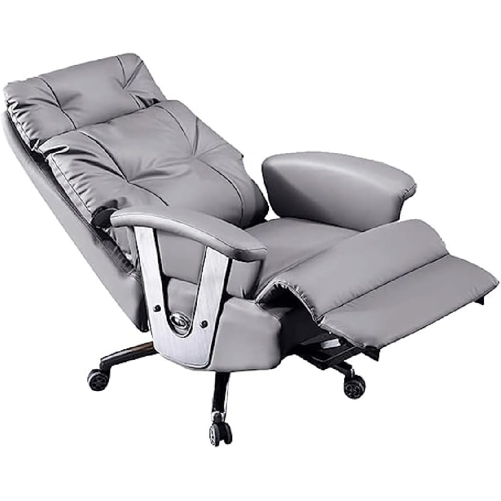 Electric Full Reclining Office Chair with Footstool Management(E)