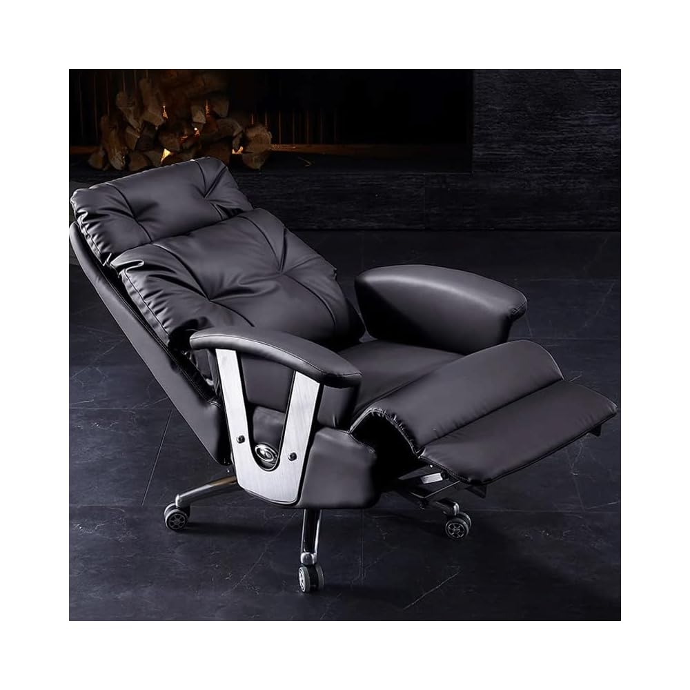 Electric Full Reclining Office Chair with Footstool Management(E)