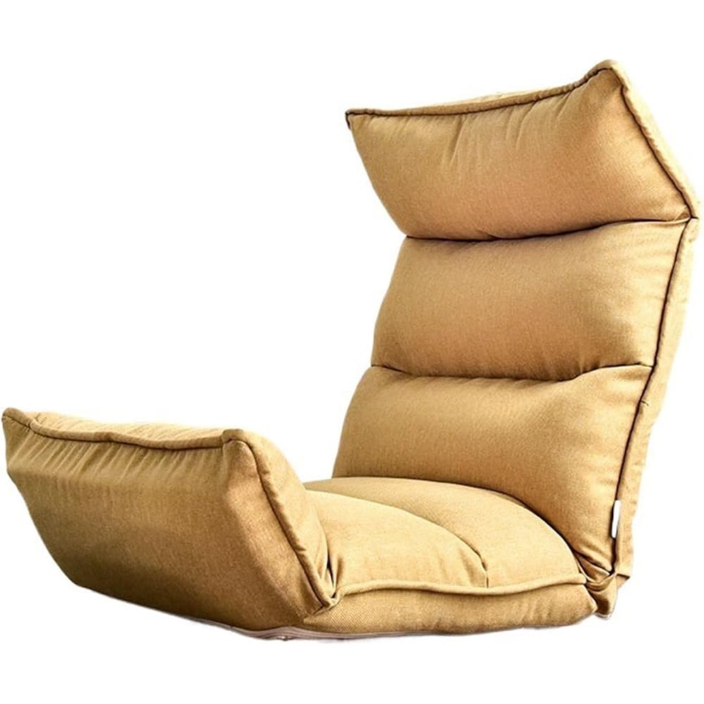 LSLYTQ Floor Chair, Floor Sofa Chair Gaming Chair with 14 Adjustable Position, Padded Back Support Floor Cushioned Seat, Folding Lazy Chair Small Sofa for Meditation, Reading, Resting Meditation