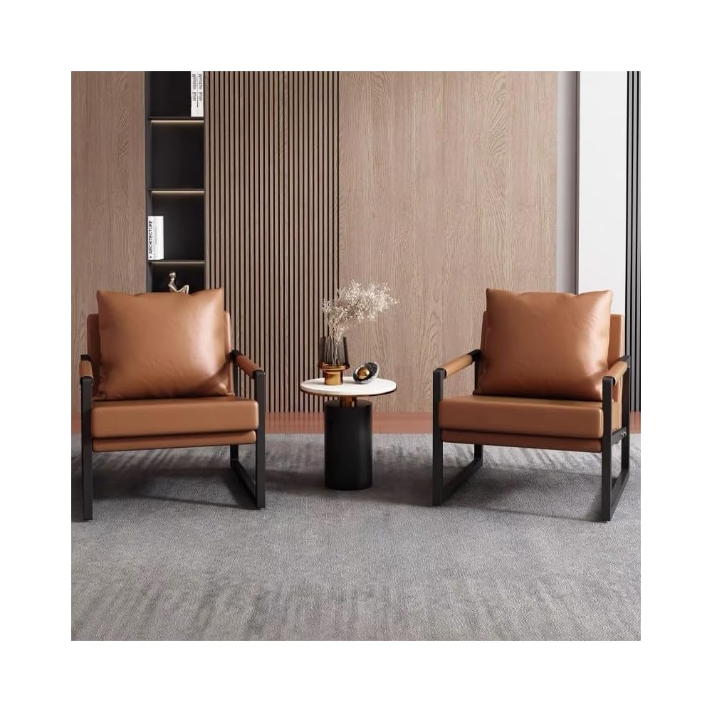 Luxury Ergonomic Lounge Chair with High-Density Foam (Brown)
