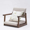 Floor Chair Japanese Floor Chair Legless Bay Window Backrest Lazy Chair with Armrests, Portable Japanese Tatami Chair, Meditation Floor Solid Wood Seating Chairs
