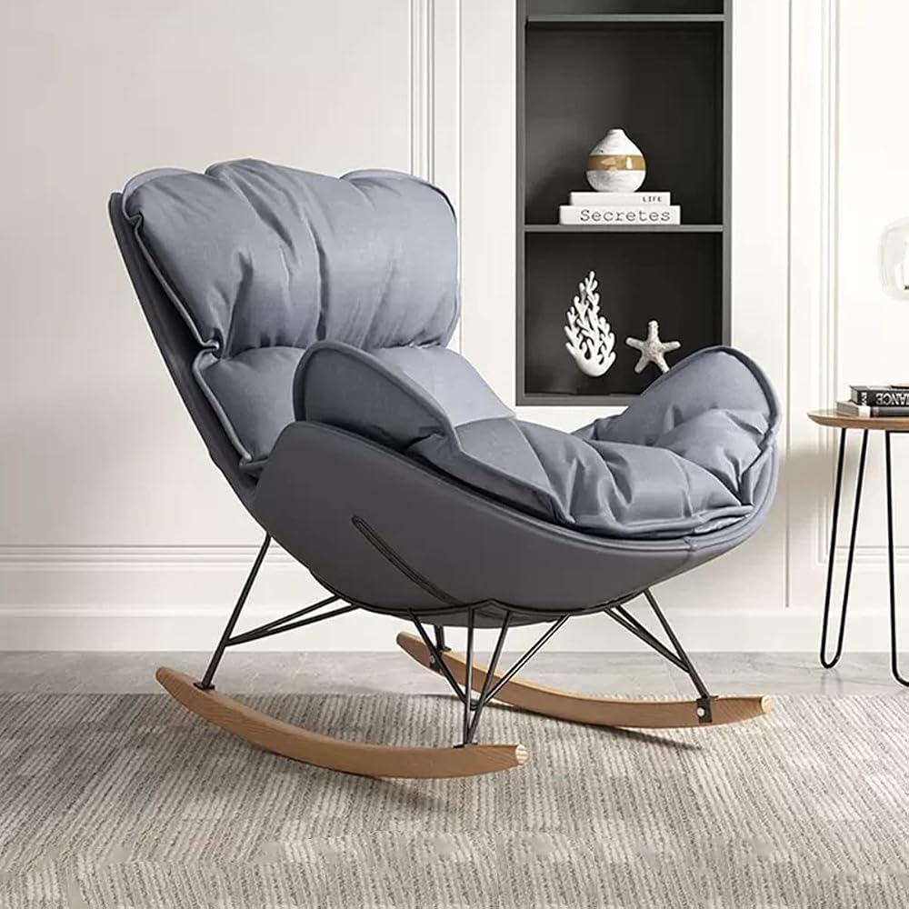 LSLYTQ Rocking Chair Comfy Chair for Bedroom,Upholsted Glid Chair air Reclin,forroom Office,Lazy Chair Chair