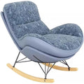 Upholstered Modern Rocking Chair with Double-Sided Cushion & Footrest, Comfortable Lazy Lounge Chair for Living Room, Stylish Side Chair for Relaxation