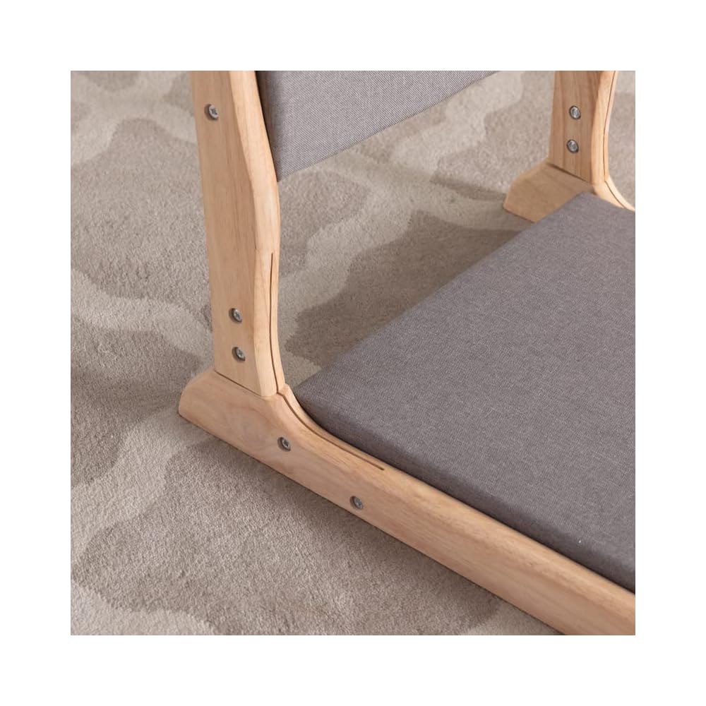 通用 Tatami Chair Accent Furniture,Foldable Meditation Floor Chair, Living Room Chair Floor Seat, Portable Japanese Legless Chair,Lazy Sofa for Bay Window Meditation Reading (Grey Fabric)