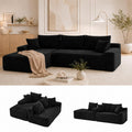 95" Modular L-Shaped Boneless Couch with Left Chaise for Small Rooms