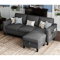 Small Sofas Couches for Living Room with Removable Storage Ottoman