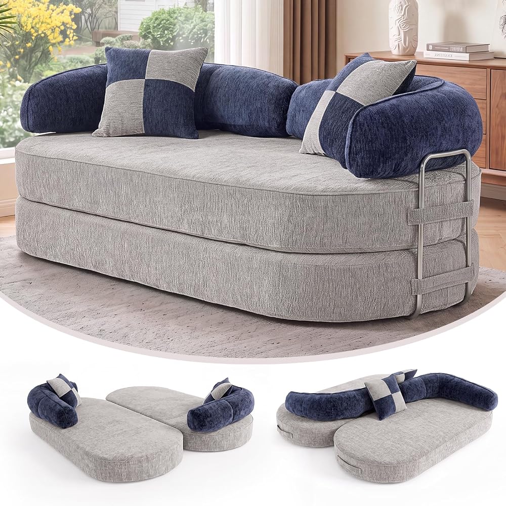Vipbear Premium 79" L Versatile Sectional Convertible Sofa Bed Couch