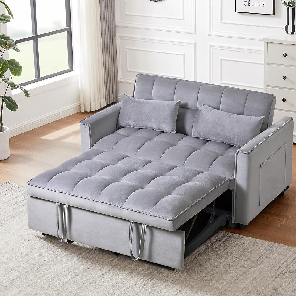 3 in 1 Convertible Sleeper Sofa Bed with Pull Out Couch Bed