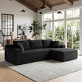 Boneless Couch Comfy Sectional Couches for Living Room,U Shaped Modular Cloud Couch Sofa, Minimalist Modular Sectional Sofa with Deep Seat