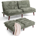 Flamaker 68'' Convertible Futon Sofa Bed, Green Futon Couch, Loveseat
