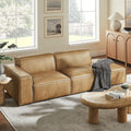 Modway Restore Faux Leather 2-Piece Modular Loveseat in Toast – Low Profile Vegan Leather Sectional Couch with Left-Facing Armchair and Right-Facing Armless Chaise