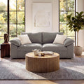ModernMate 82.6" Down Filled Loveseat Couch, Chenille 2 Seater Couch with Throw Pillows, Modern Loveseat Sofa for Living Room Apartments, Removable Sofa Cover, Oeko-TEX Certified, Gray